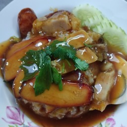 ข้าวหมูแดงหมูกรอบ