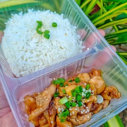 ข้าว หมูผัดซอสเทริยากิ