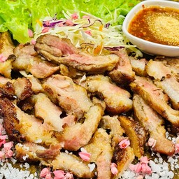 คอหมูย่าง ส่วนคอ 100% น้ำจิ้มแจ่วแซปๆ