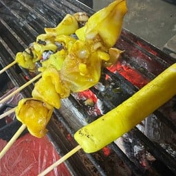 คอหมึก+เนื้อหมึกย่าง