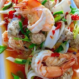 ยำวุ้นเส้นทะเลรวม