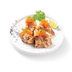 ไก่ทอดซอสไข่กุ้งมาโย