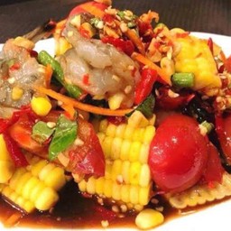 ตำข้าวโพดกุ้งสดปูปลาร้า