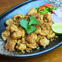 กากหมูคั่วพริกเกลือ