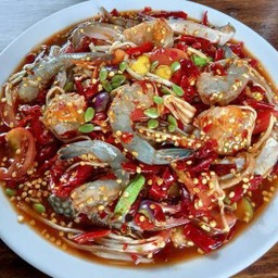 ตำปูม้ากุ้งสด
