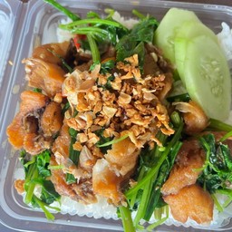 ปลานิลทอดผัดขึ้นฉ่าย