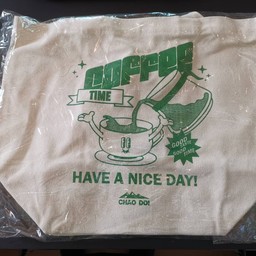 กระเป๋าผ้าชาวดอยสีขาว