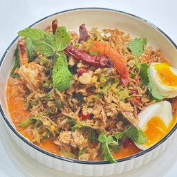 ยำถั่วพลู กุ้งสด
