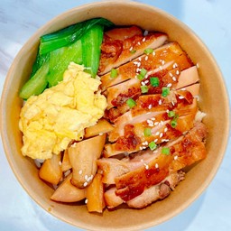 ข้าวไก่เทอริยากิ ไข่ข้น