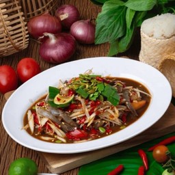 ตำปลาร้ากุ้งสด