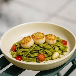 Pesto Sauce Pasta Scallops