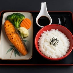 ข้าวหน้าแซลมอนซอสเทอริยากิ