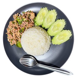 ข้าวหน้าลาบหมู