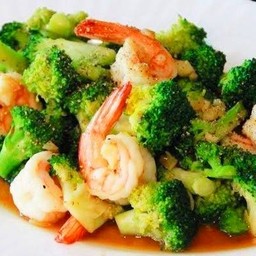 ผัดบล็อกโคลี่กุ้ง