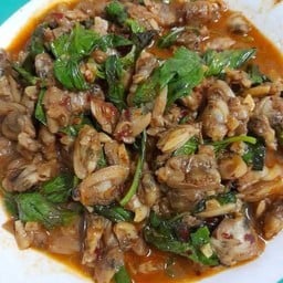 ข้าวราดพริกเผาหอยลาย