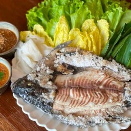 เมี่ยงปลาเผาฟรีผัก140