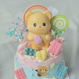 เค้กวันเกิด น้องหมีเนย ครึ่งปอนด์ ไม่รับเขียนข้อความเพิ่ม