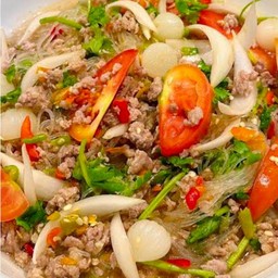 ยำวุ้นเส้นหมูสับ