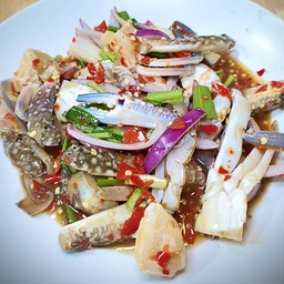 ยำปูม้าสด