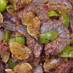 ยำมะนาว กุ้งสด