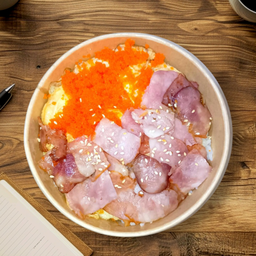 ข้าวไข่ข้นหน้าเบค่อนไข่กุ้ง