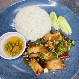 ข้าวกะเพราหมูกรอบ