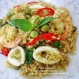ข้าวราดเเขียวหวานรวมมิตร(ผัดแห้ง)