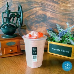 สตรอเบอร์รี่ นมสด สมูทตี้ - Strawberry Milk Smoothie