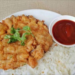 ข้าวไข่เจียวไก่สับทรงเครี่อง