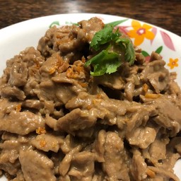 เมนู - ผัดกระเทียม ( ราดข้าว )