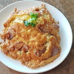 ไข่เจียวแหนมราดข้าว