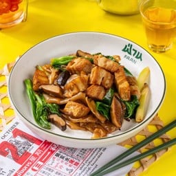 ผัดซีอิ๊วหมูกรอบเจ