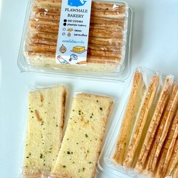 ขนมปังกรอบ รสเนยกระเทียม (18 ชิ้น)