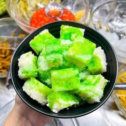 ปังเย็น น้ำเขียว+นมข้นหวาน