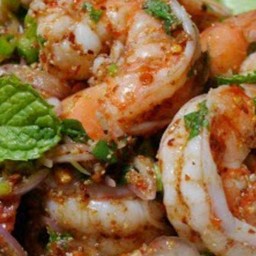 ข้าว+ลาบกุ้ง