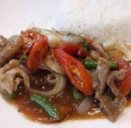 ข้าว + เนื้อผัดกะปิ