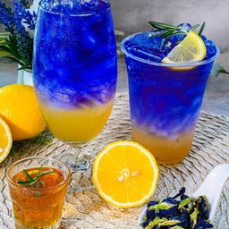 อัญชันน้ำผึ้งมะนาวโซดา