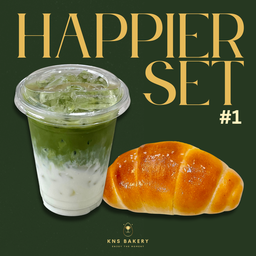 Premium Matcha Latte & Sourdough Shiopan