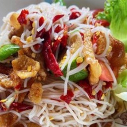 ตำซั่วปูปลาร้ากากหมู