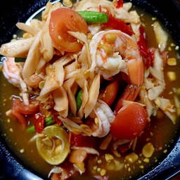 ตำกระท้อนกุ้งสด