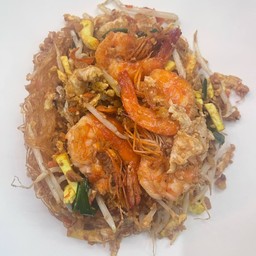 ผัดไทยวุ้นเส้นกุ้งสด