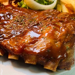 สเต็กซี่โครงหมู BBQ