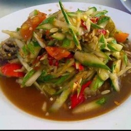 ตำแตง(ปูปลาร้า)