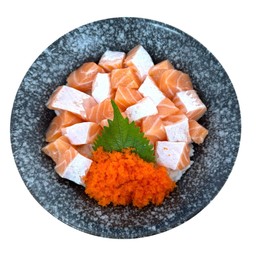 ข้าวหน้าเนื้อม่อนผสมท้องม่อนเต๋า