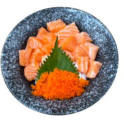 ข้าวหน้าแซลมอนเต๋า