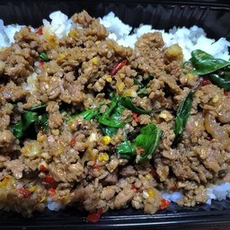 ข้าวกระเพราเนื้อสับ