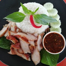 ข้าวคอหมูย่างจิ้มแจ่ว