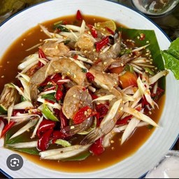 ตำกุ้งสด