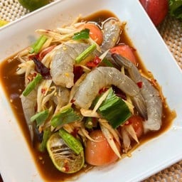 ตำกุ้งสด