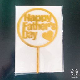 ป้ายปักเค้กใหญ่ Happy Father’s Day แบบที่1